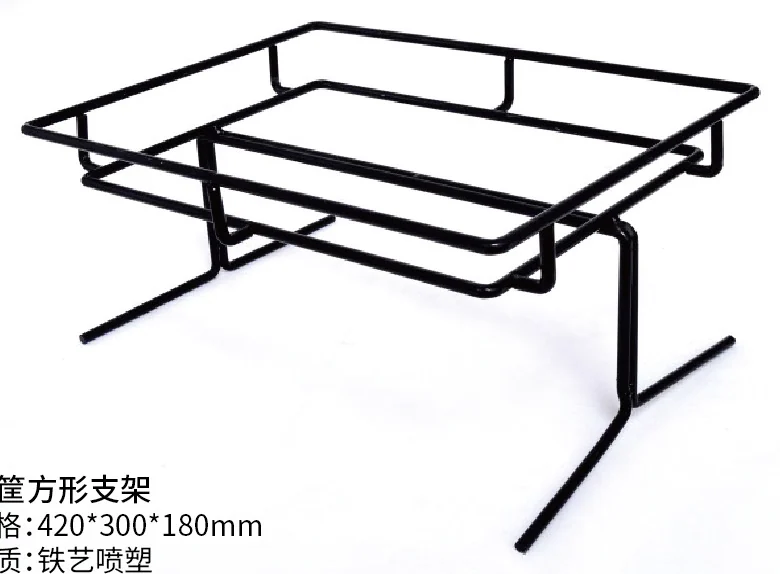 Mobile Multi-Tier Round Rattan Basket Stand