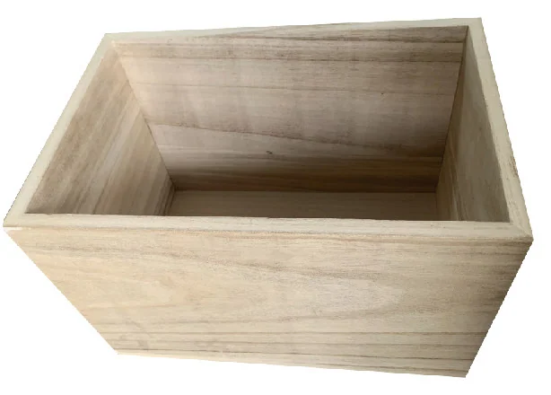2-Tier Slatted Wooden Box A