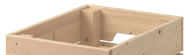 3-Tier Slatted Wooden Box A
